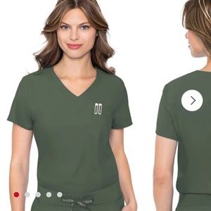 Med Couture Insight One-Pocket Tuck-in Top in Olive